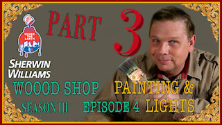 PART 3 - INSTALLING LED LIGHTS AND PAINTING MY WOOD SHOP