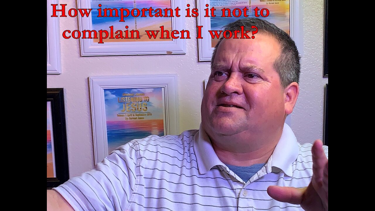 How important is it not to complain when I work