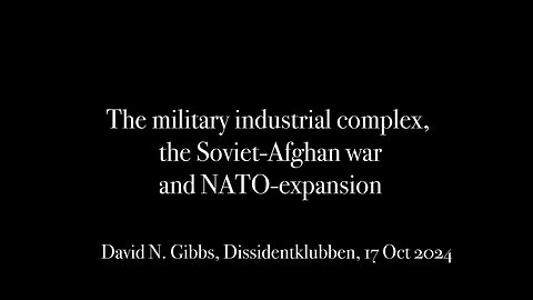 The MIC, Soviet-Afghan war and NATO-expansion