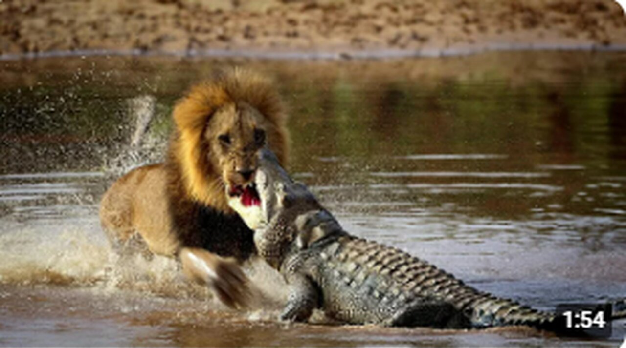 You Won't Believe What This Crocodile Did to This Lion! The Lion's Tragic End in Crocodile Territory