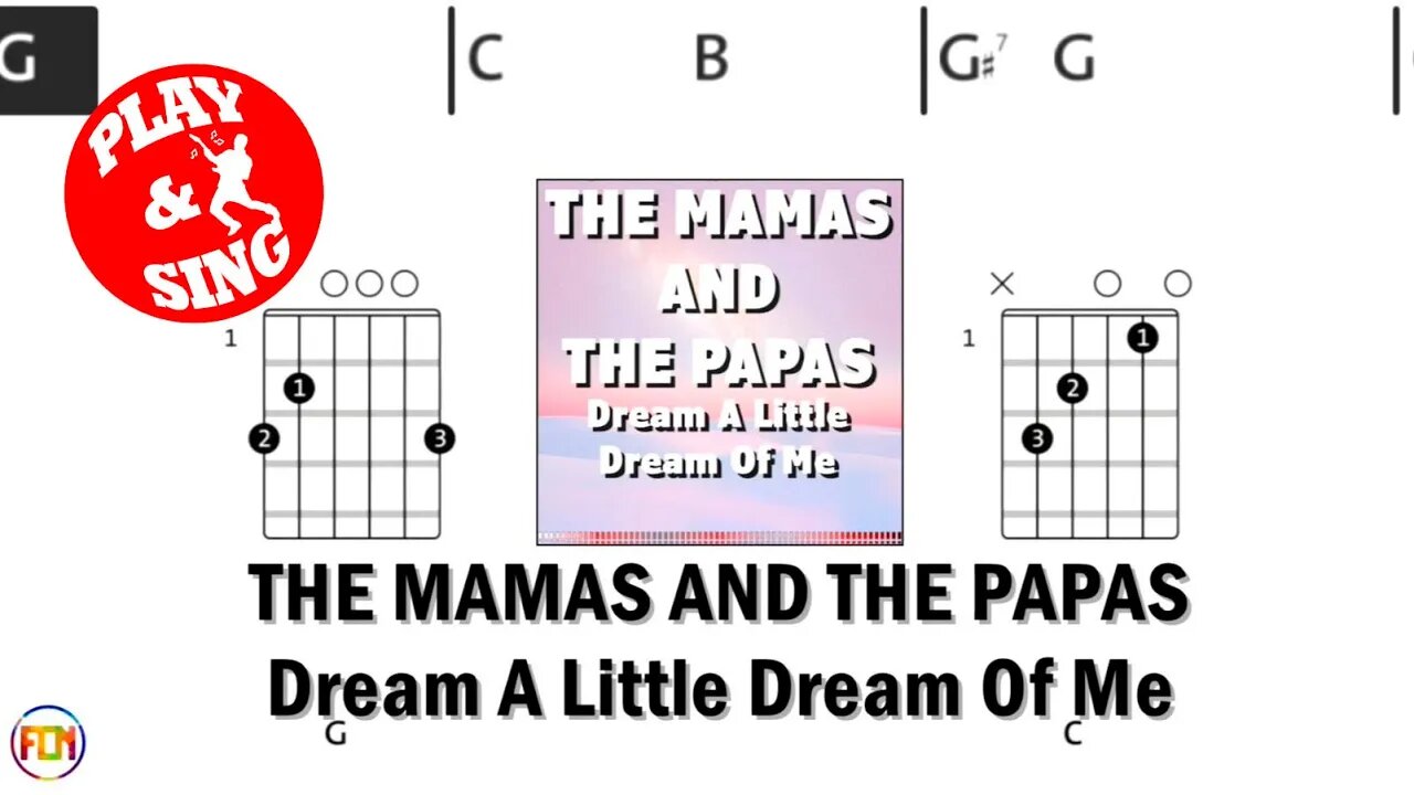 THE MAMAS AND THE PAPAS Dream A Little Dream Of Me FCN GUITAR CHORDS & LYRICS
