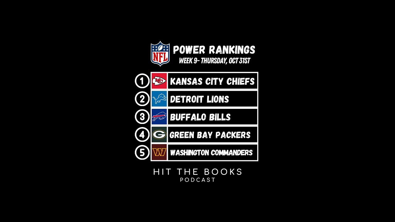 NFL Power Rankings heading into Week 9!