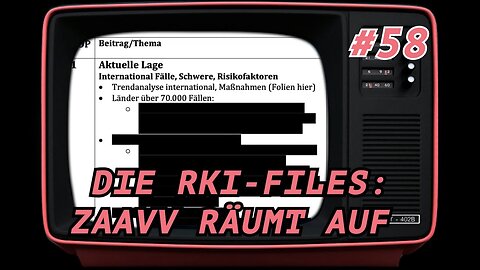 ZENSIERT: DIE RKI-FILES: DAS ZAAVV RÄUMT AUF@NuoViso🙈