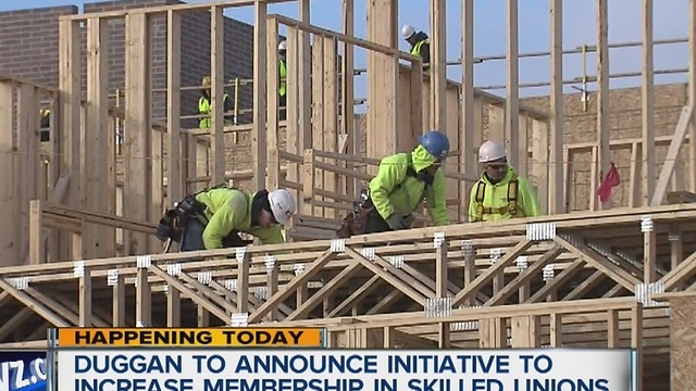 Mayor Duggan to announce initiative to increase membership in skilled trade unions