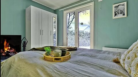 Snowstorm Sounds For Sleeping Fireplace • 1 hour • Blizzard Sounds For Sleeping Fireplace