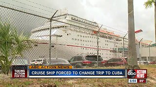 Cruise ship forced to change trip to Cuba