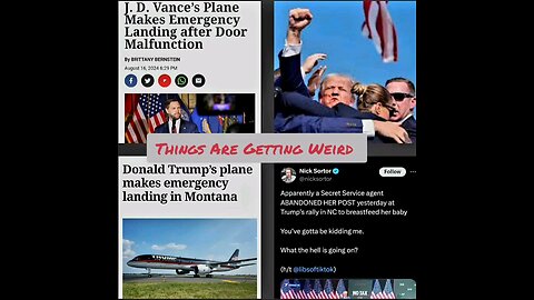JD Vance And Trump Both Have Emergency Landings Plus More. Things Are Getting Weird.
