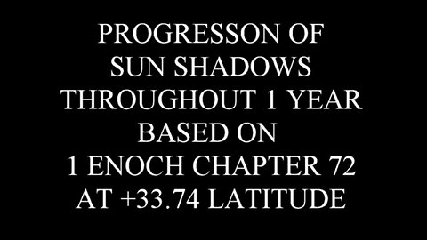 Sun Shadows on a Horizontal Sundial Based on 1 Enoch Chapter 72