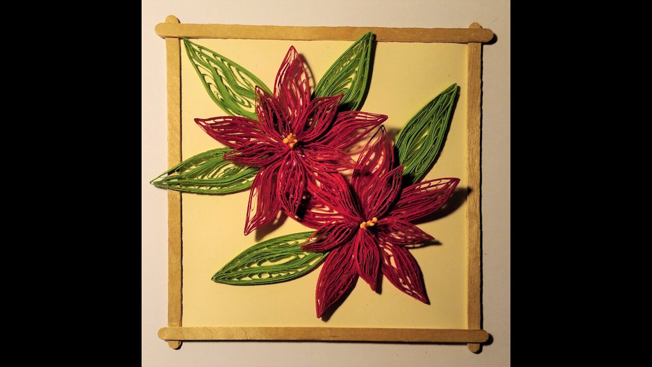 How to make quilling poinsettia