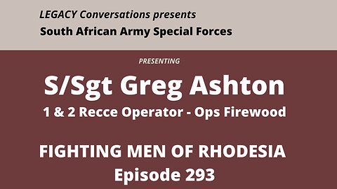 Staff Sgt Greg Ashton - 1 & 2 Recce - Ops Firewood - FMOR 293