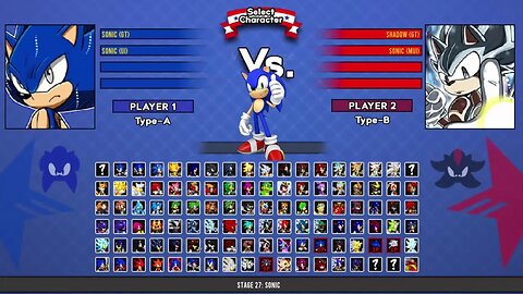 Sonic GT & Sonic UI VS Shadow GT & Sonic MUI I Sonic Battle MUGEN HD