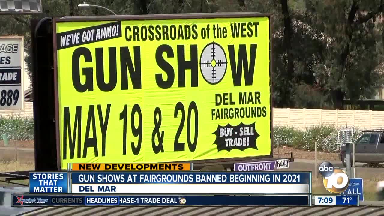 Gun shows at Del Mar Fairgrounds restricted started 2021