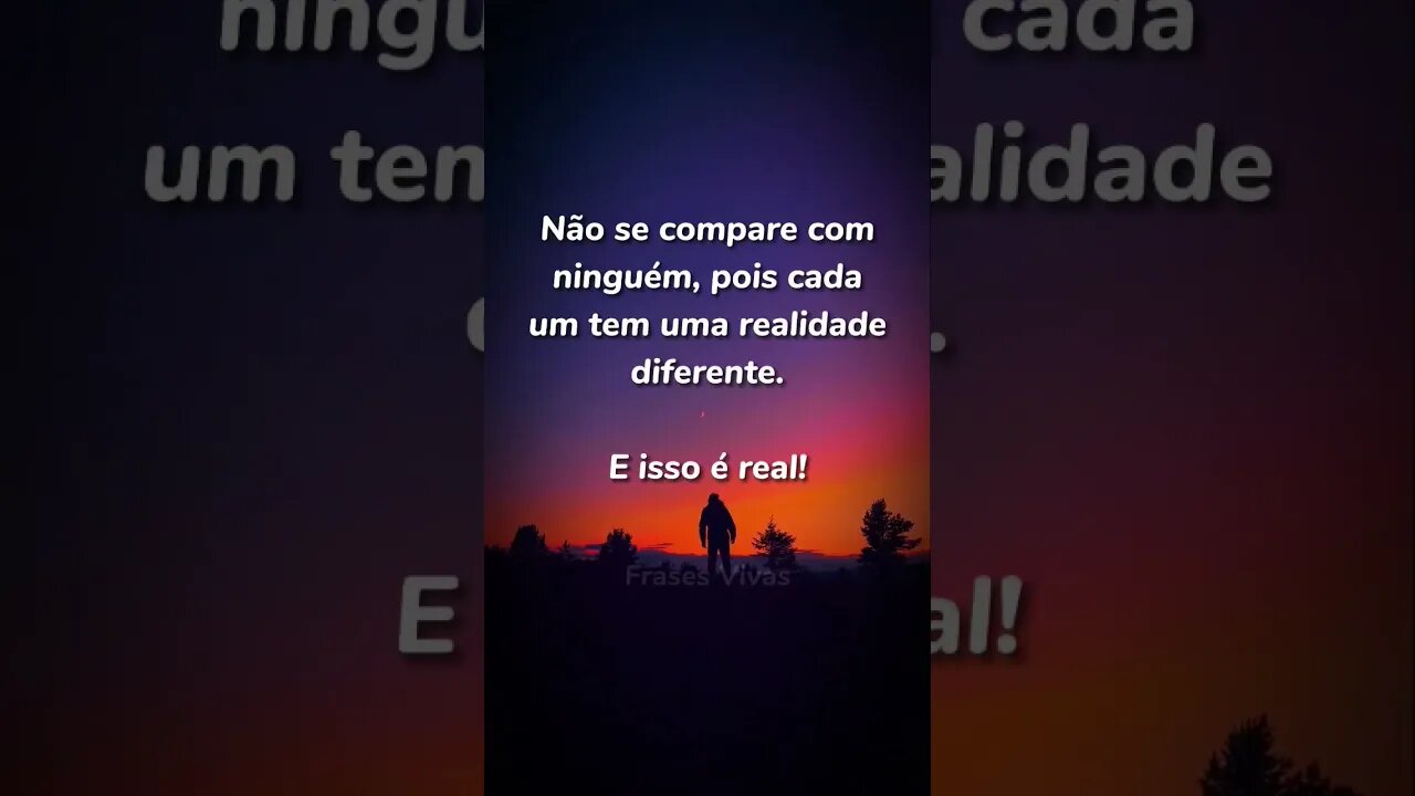 Nunca se compare! #reflexão #motivacao #pensamentos #foco #viral