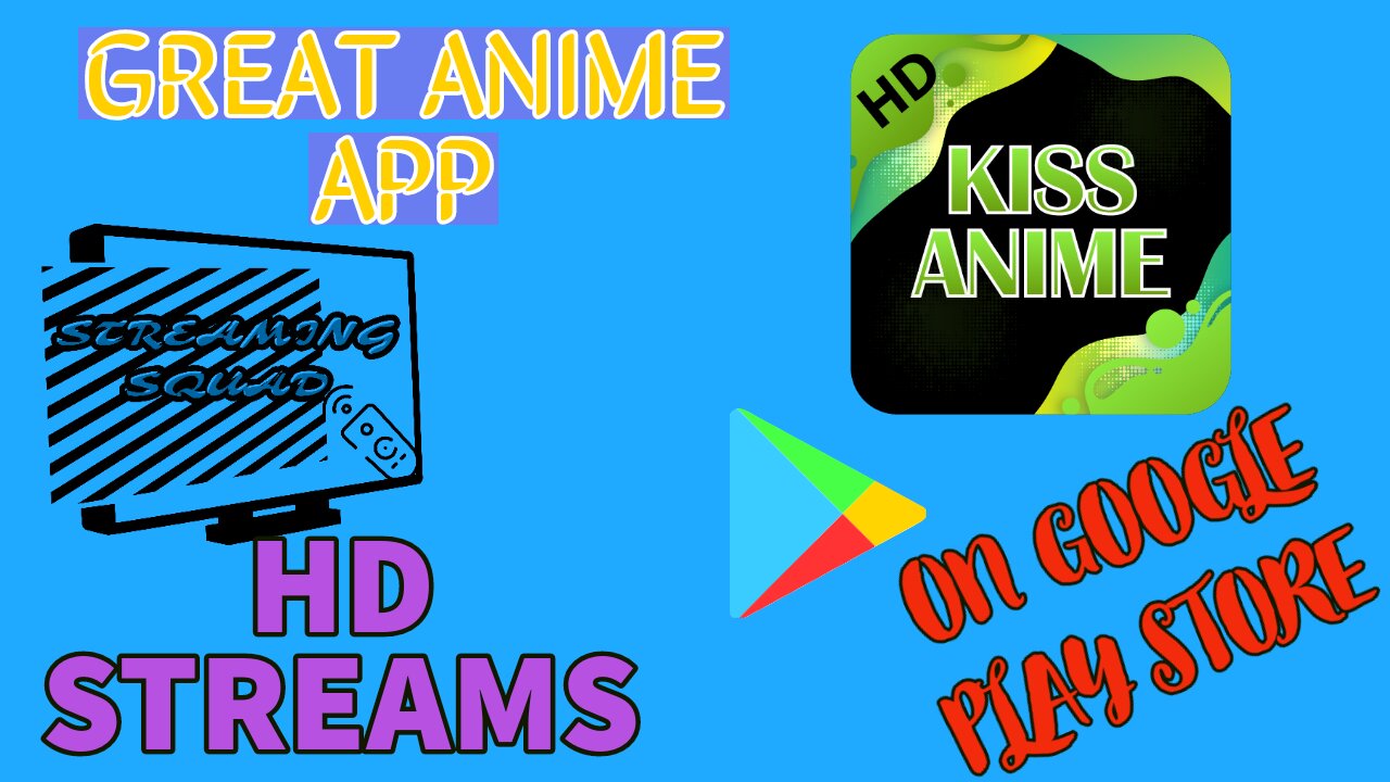 GREAT AN8ME APP WITH HD STREAMS FREE ON THE GOOGLE PLAY STORE