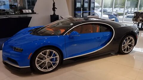 "ZEMAS2" Bugatti Chiron and HUGE W16 1500 HP Bugatti engine at Bugatti Miami [4k 60p]