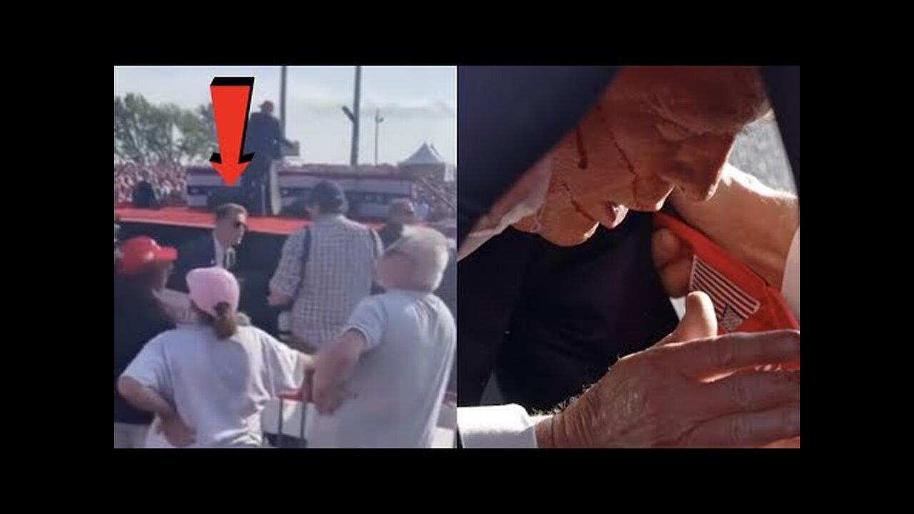 SECRET SERVICE CUE CAMERAMAN TO TAKE ICONIC PHOTOS OF TRUMP FOR THE MASS HYPNOSIS!