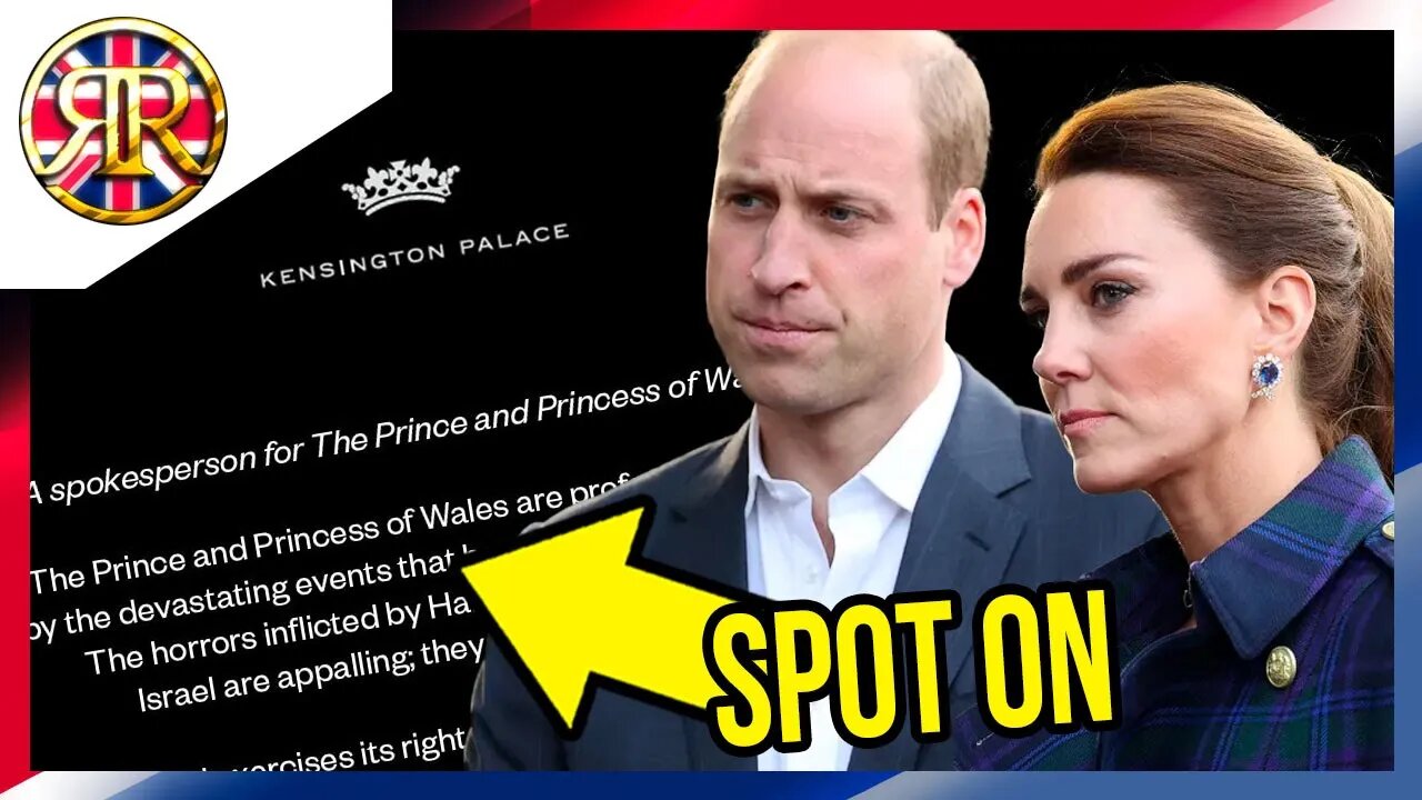 My opinion about William and Catherine's statement on the Middle East situation