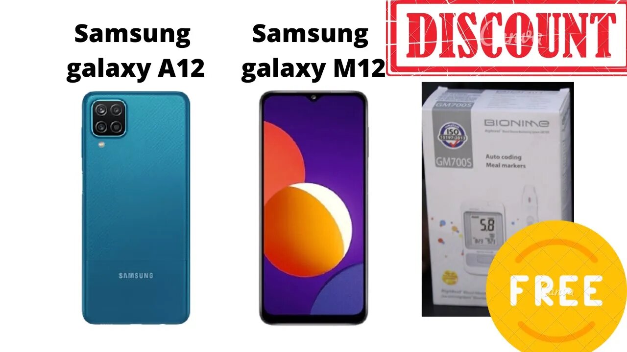 Buy Samsung galaxy A12 , Samsung galaxy M12 and get 1 bionime glucose meter Freee