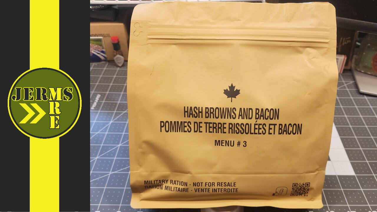 2020 Canadian Individual Meal Pack (IMP) Menu #3 Hash Browns and Bacon MRE Review