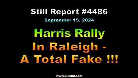 4486, Harris Rally in Raleigh – A Total Fake !!! , 4486