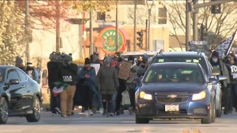 Crowds gather in Wauwatosa to protest Mensah decision