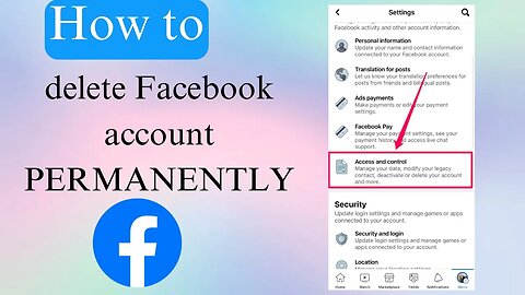 How to delete facebook permanently?