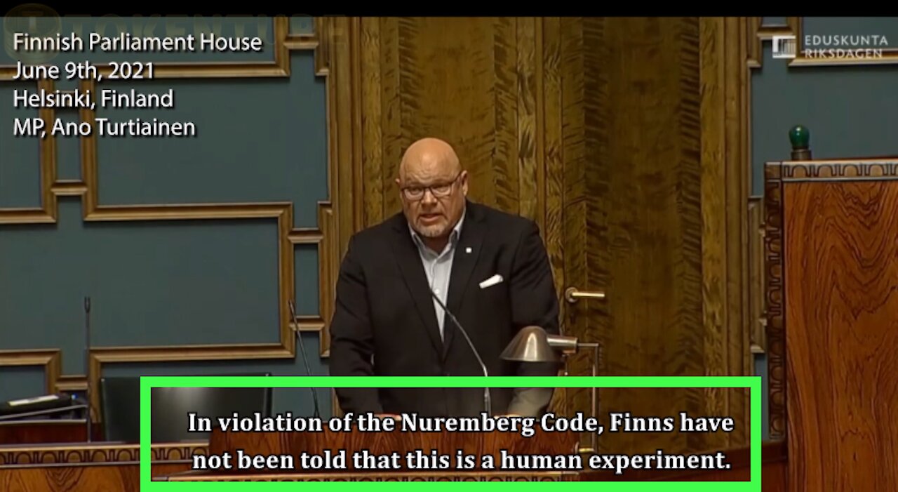 Finland: Member of Parliament gave a straight speech about possible COVID vaccine genocide going on