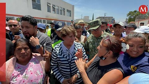 Delfina Gómez dice que hay que cambiar tubería en Chalco: "está dañada y estrecha"
