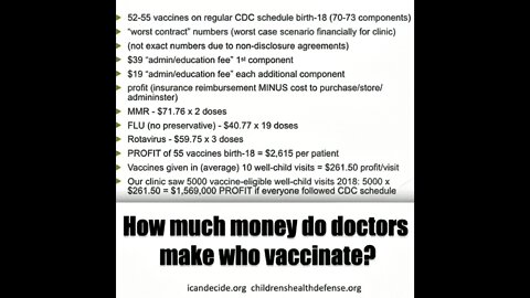 How Much Money do Doctors make who vaccinate?