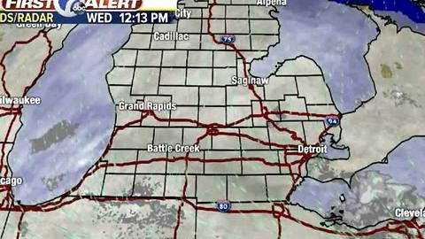 Isolated flurries and chilly