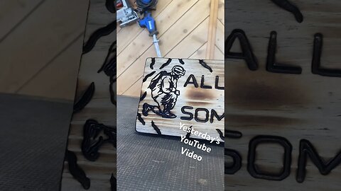 We used our template of the month for July. Love the way this one carved. #customwoodwork #handcarve