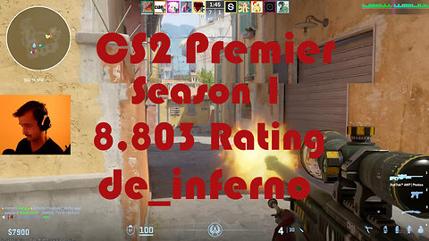 CS2 Premier Matchmaking - Season 1 - 8,803 Rating - de_inferno