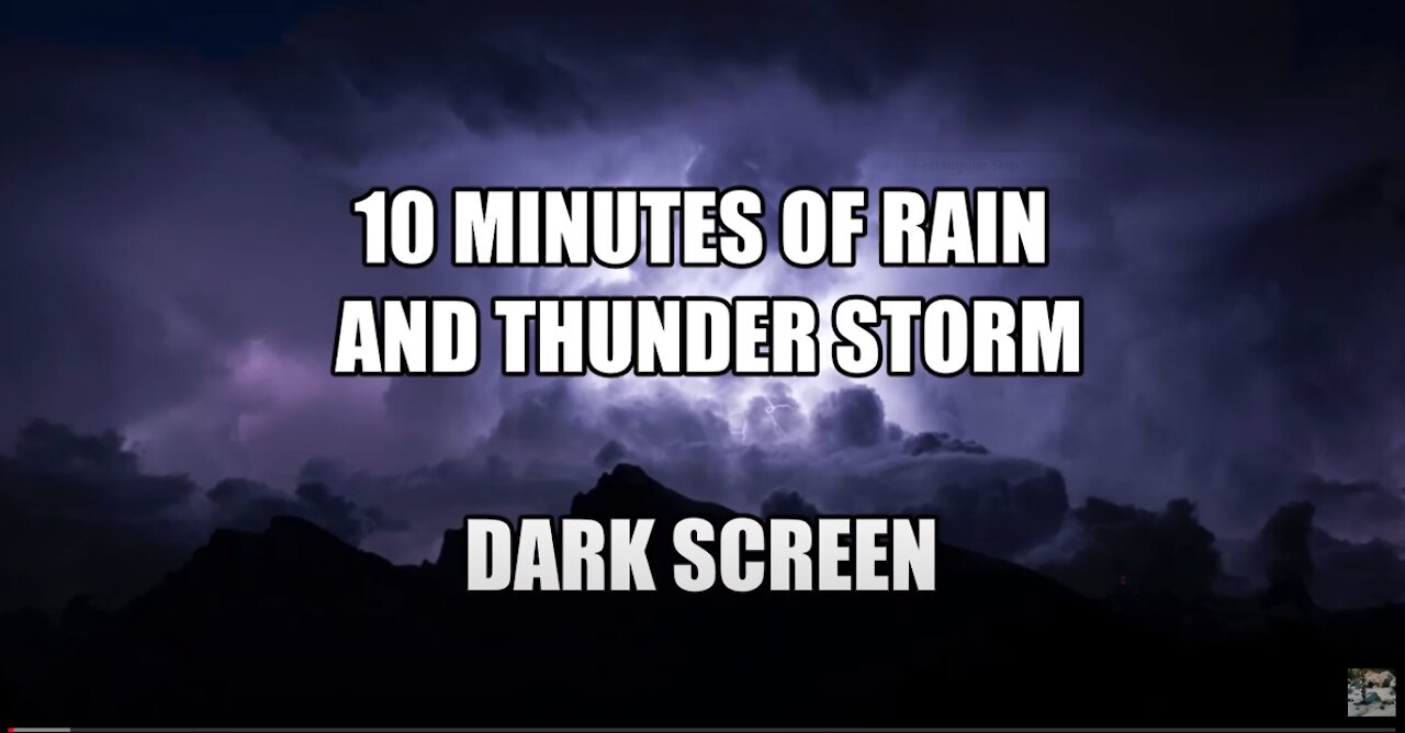 10 Mins Rain & Thunder Sleep Relax Insomnia Meditation Stress Anxiety Relief Dark Screen Relax2U