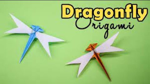 How to make origami dragonfly?