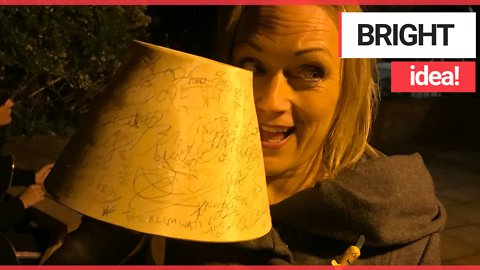 Carpenter launched bid to make old lamp the most famous in the world by getting everybody to sign it