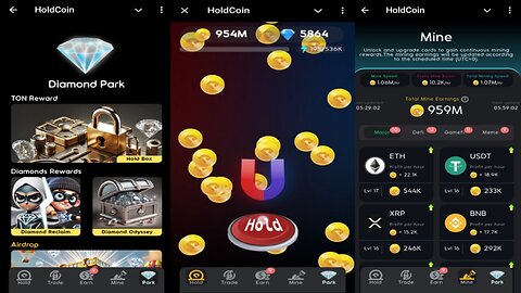 HoldCoin | Are You Still Mining ???? | Unlock And Upgrade Cards For Continuous Mining Rewards