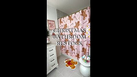 Restock and decorate my daughter's bathroom with me for Christmas