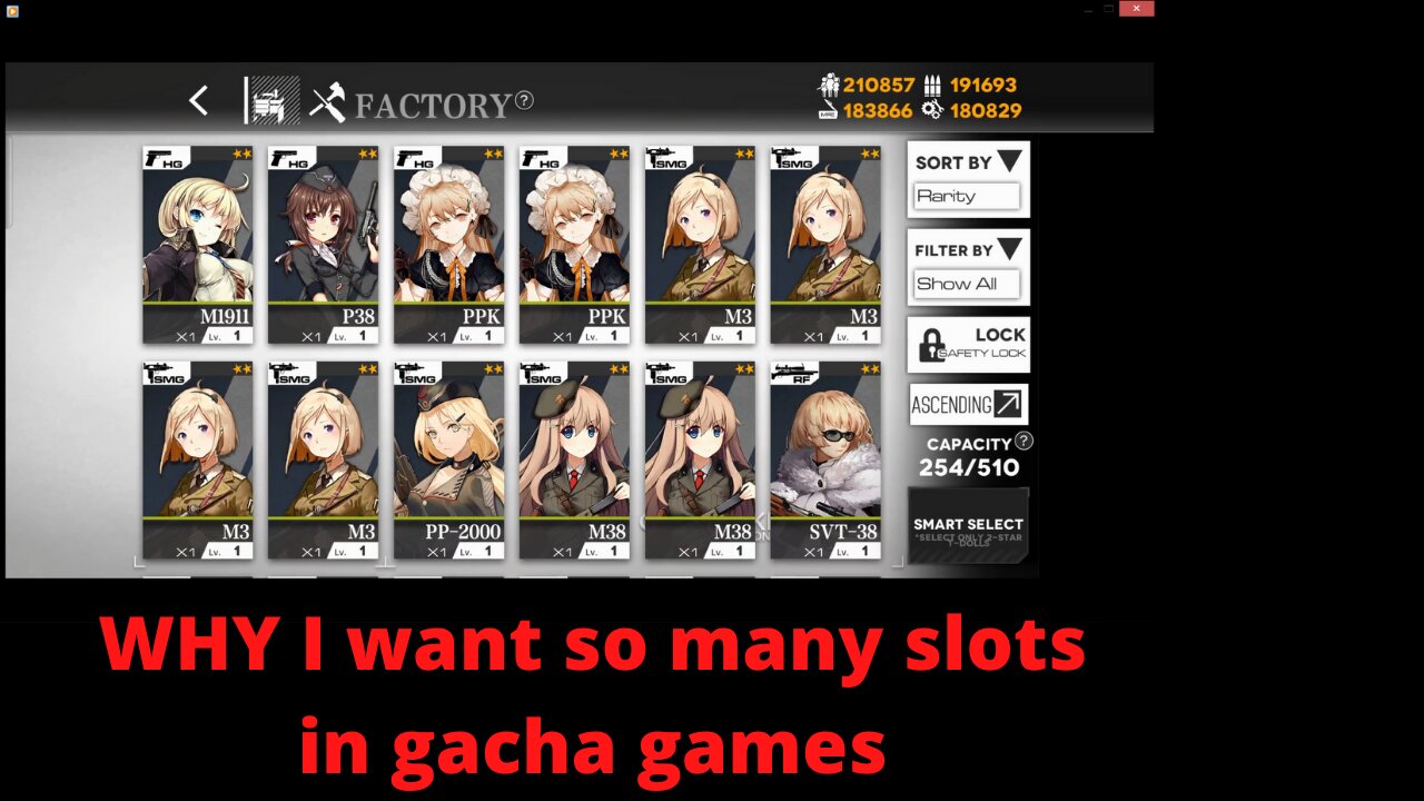 Why I want so many slots in gacha games