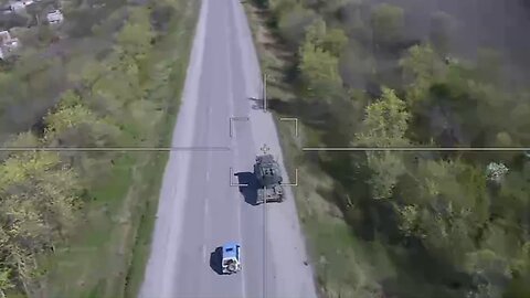 DAMN - Russian Lancet Operator Wrecks Ukrainian Tor-m1 While Speeding Down Highway