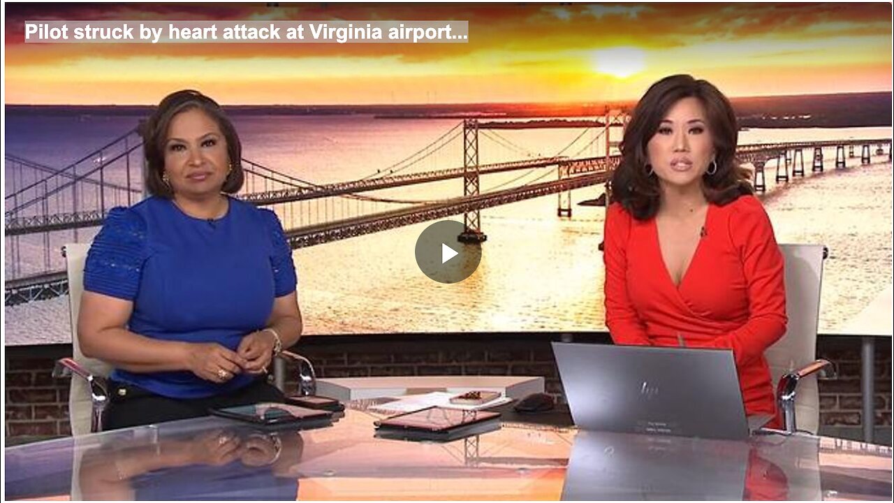 Pilot struck by heart attack at Virginia airport...