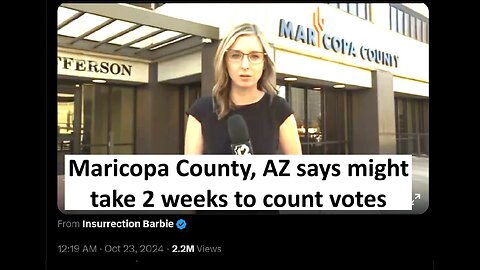Maricopa County says counting votes will take 2 weeks, city in Arizona