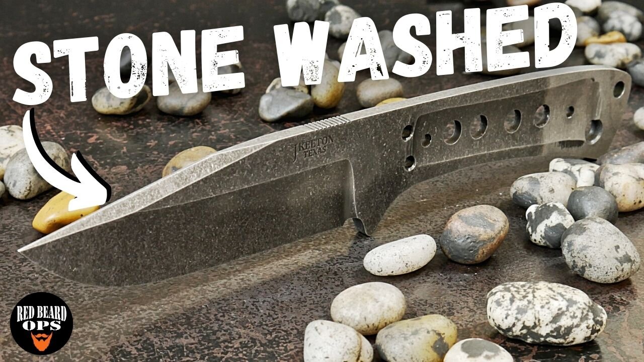 How to Stone Wash A Carbon Steel Blade | Knife Making Tips