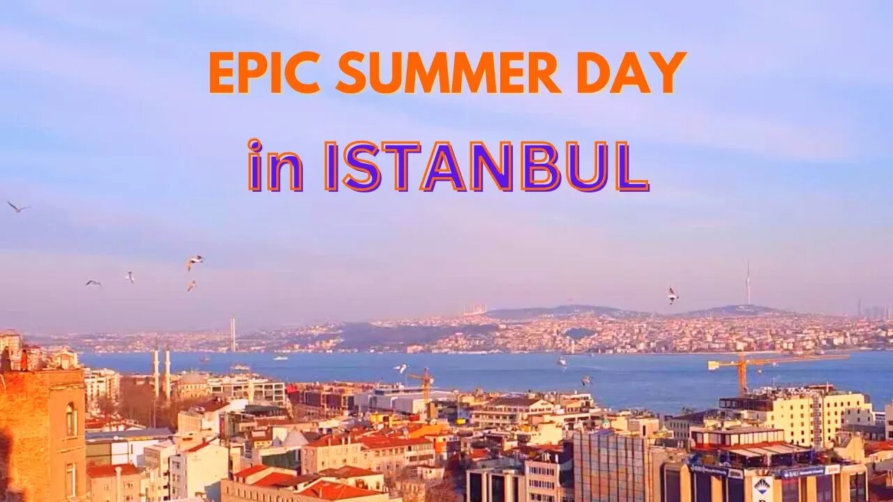 Epic Sound Of a Summer Day in Istanbul | City Ambience Sounds | Cozy Terrace