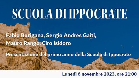 (06/11/2023) Presentazione del primo anno della Scuola di Ippocrate