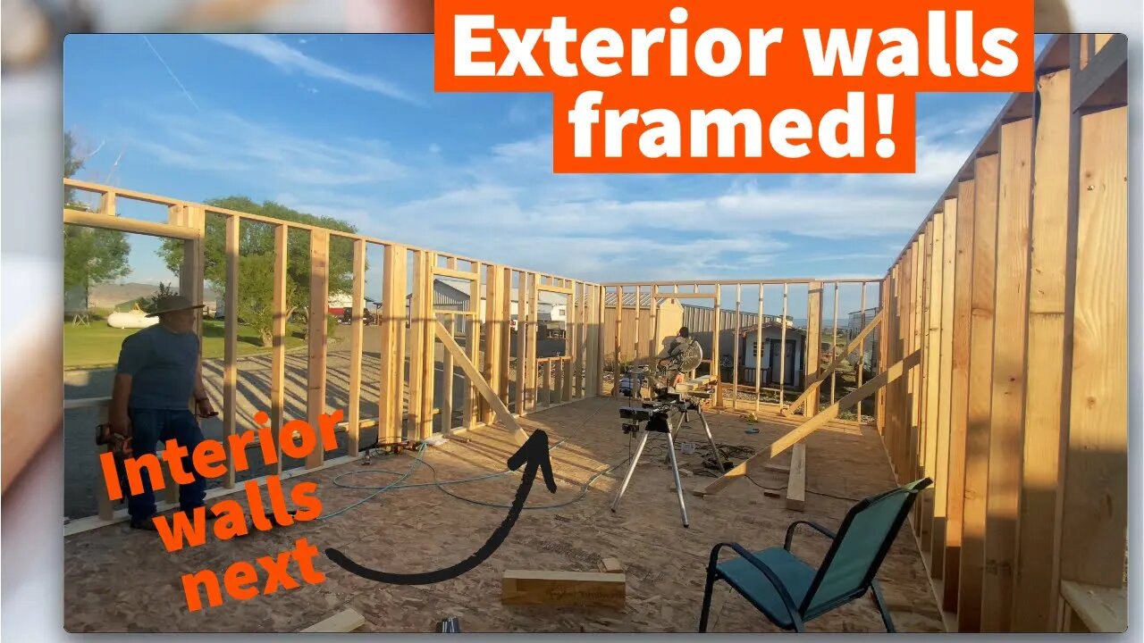 How to Build a House Addition - Framing exterior walls Part 15