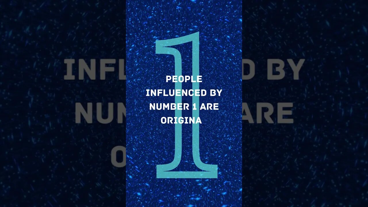 Numerology of 1: ORIGINALITY.