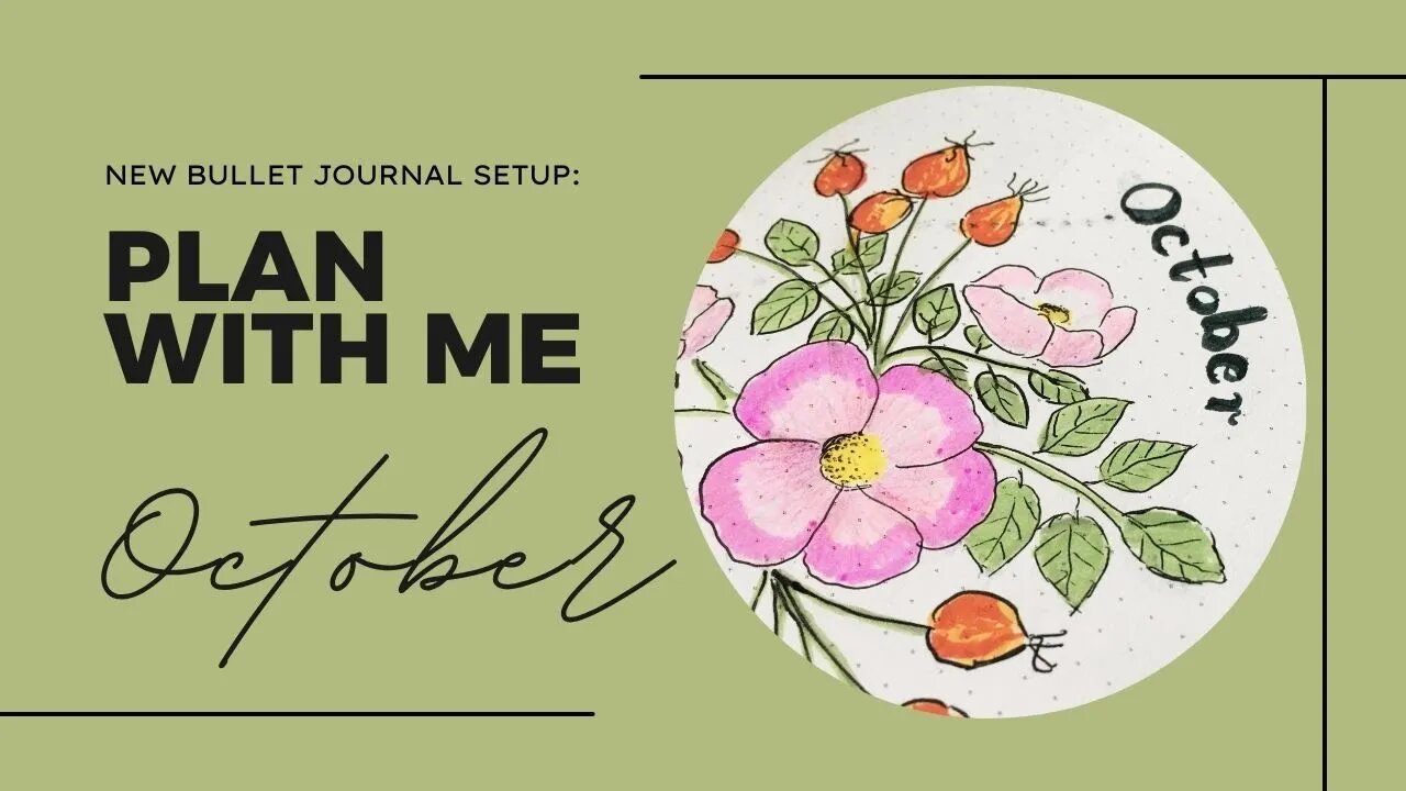 October Bullet Journal Setup - Relaxing Plan With Me Timelapse