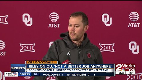 Oklahoma remains #6 in College Football Playoff Rankings, Jerry Jones calls rumors of interest in Lincoln Riley "totally speculation"