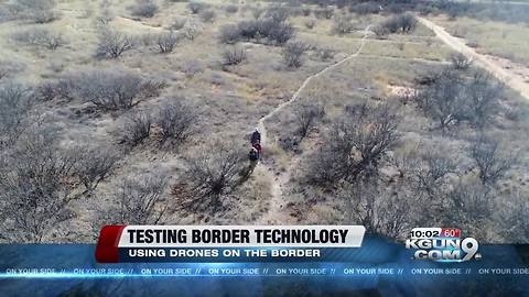 Testing electronic security while using drones at the border