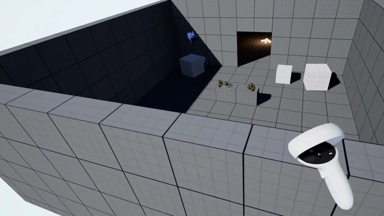 Virtual Reality 3D Space Shooter Template Controls